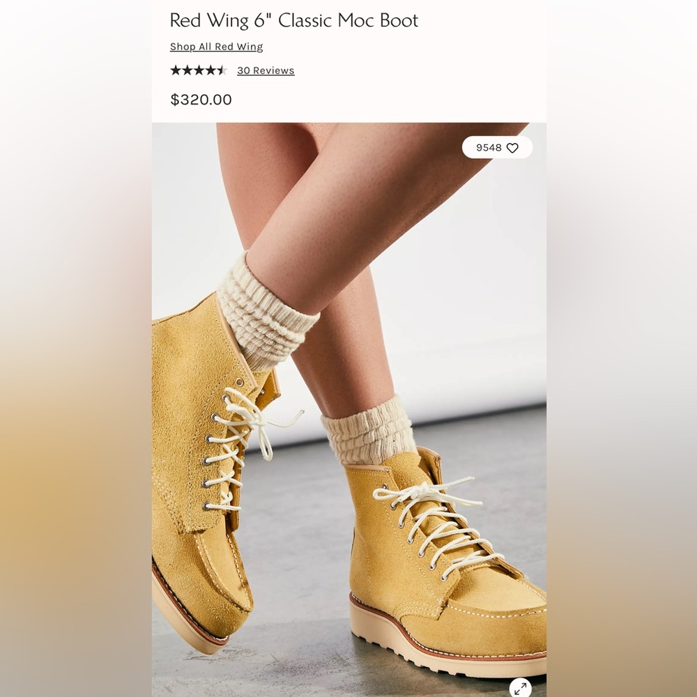 Red Wing Boots Classic Moc in Butter Abilene